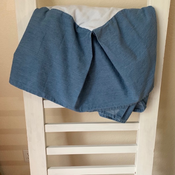Vintage Crown Crafts Stonewashed Denim Cotton Twin Bedskirt EUC - Picture 5 of 8